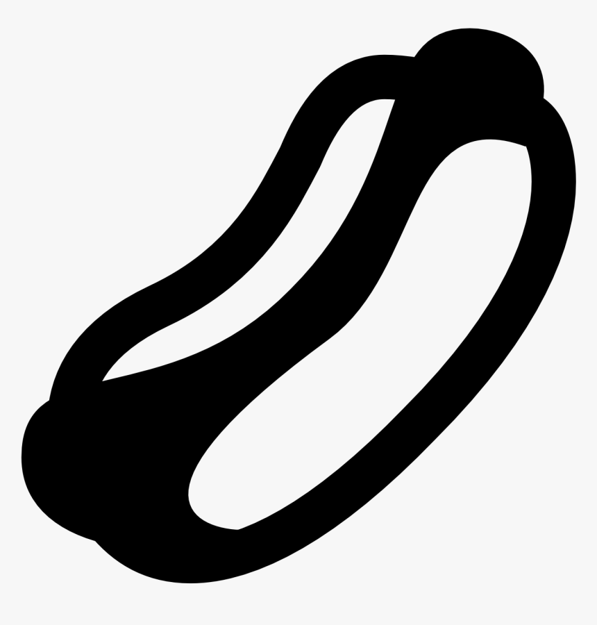 Hot Dog Png Icon Black, Transparent Png, Free Download