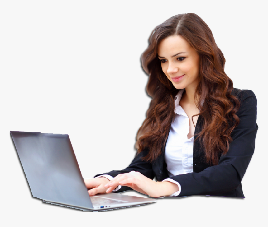 Student"s Png Image - Girl With Laptop Images Png, Transparent Png, Free Download