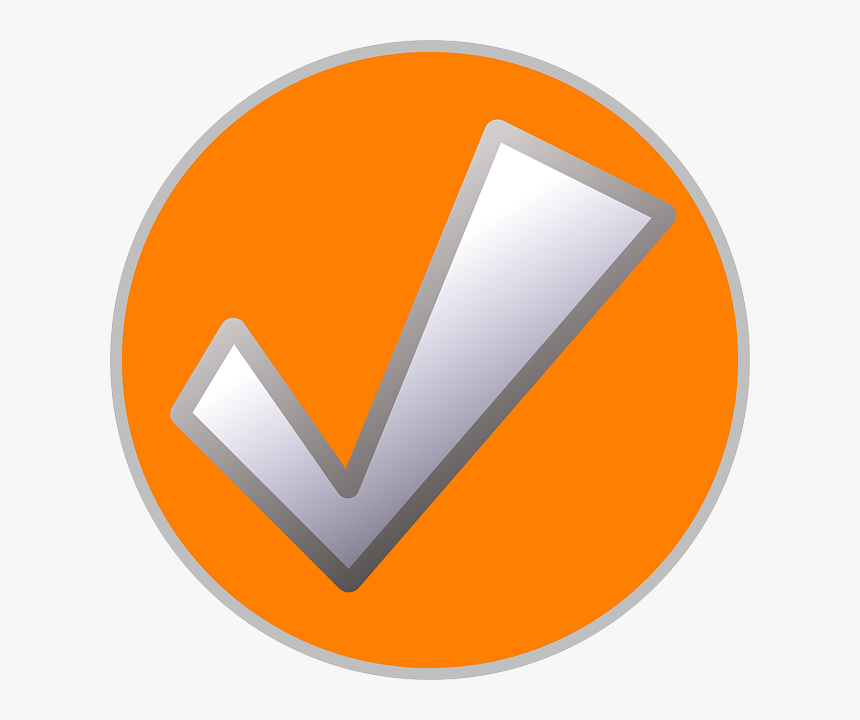 Orange Tick Vector, HD Png Download, Free Download