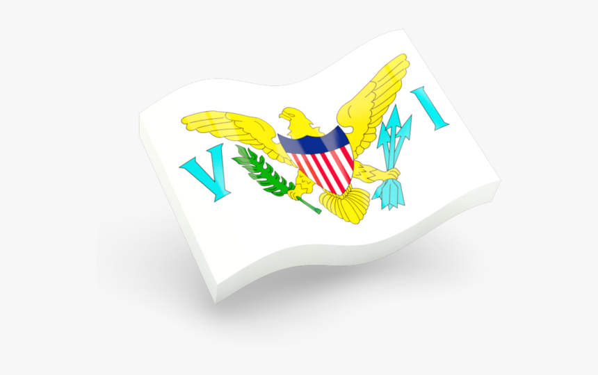 Glossy Wave Icon - Flag Of The United States Virgin Islands, HD Png Download, Free Download