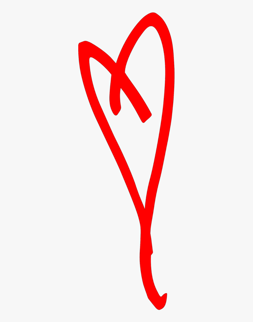 Eartha Kitt"s Hand-drawn Heart In Red - Red Hand Drawn Hearts, HD Png Download, Free Download