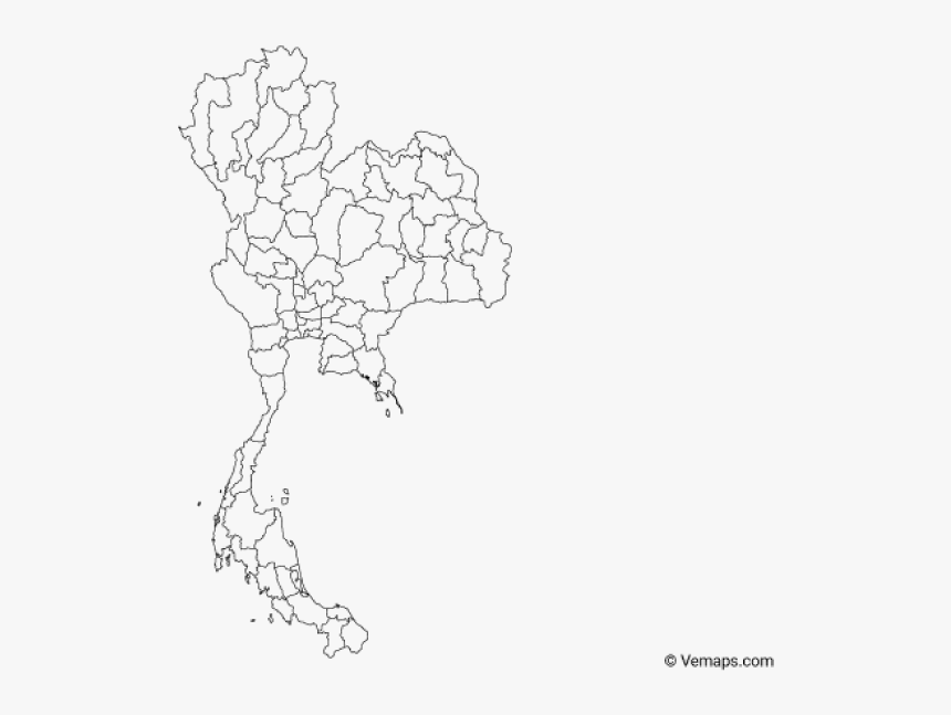 Thailand Blank Map Svg, HD Png Download, Free Download