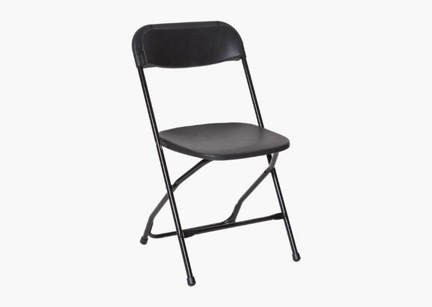Black Plastic Folding Chair, HD Png Download, Free Download