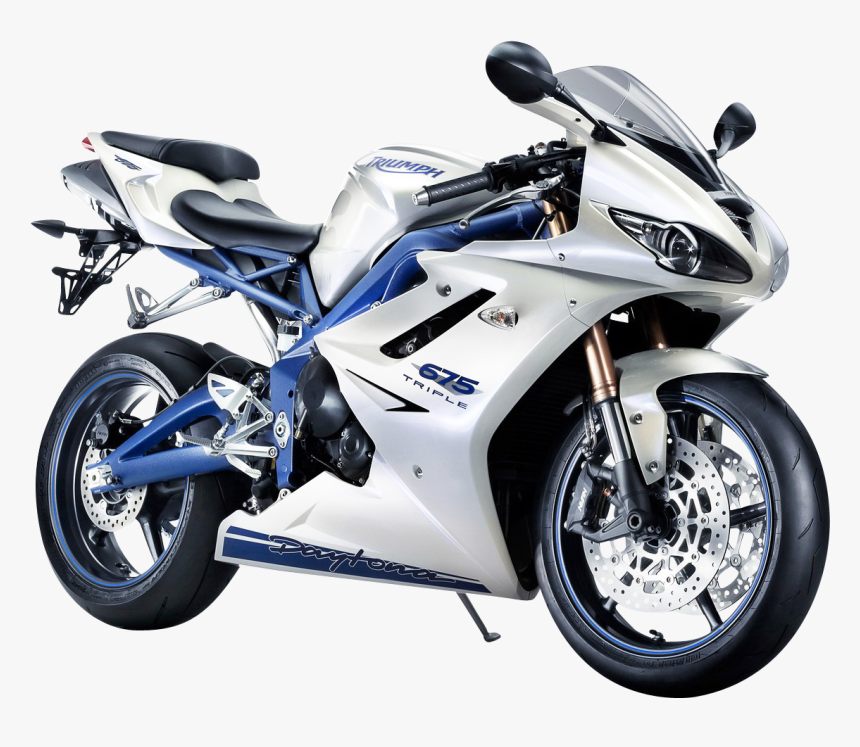 Triumph Daytona 675 White Motorcycle Bike Png Image - Triumph Daytona 675 Limited Edition, Transparent Png, Free Download