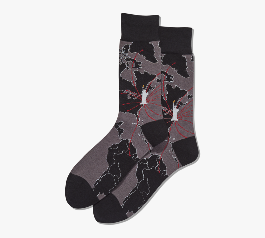 Men"s World Map Crew Socks"
 Class="slick Lazy Image - Sock, HD Png Download, Free Download