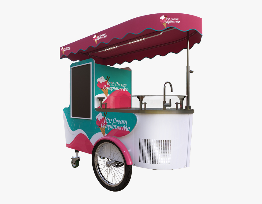 Soft Ice Cream Cart, HD Png Download - kindpng.