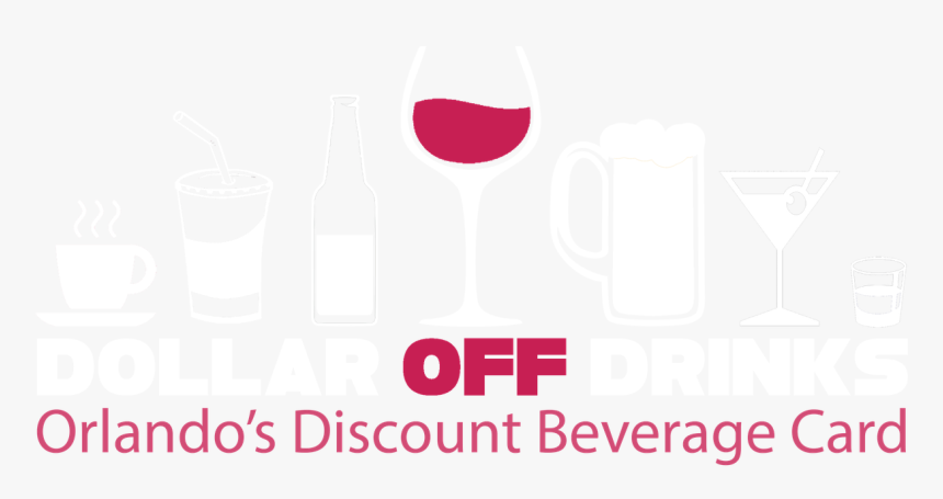 Dollar Off Drinks New Horiz White And Pink Nbg - Orlando Dollar Off Drink Card, HD Png Download, Free Download