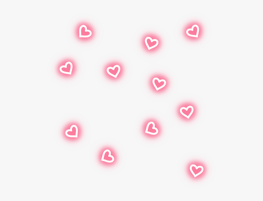 Transparent Sticker Picsart - Neon Hearts Png, Png Download, Free Download