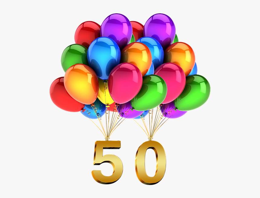 Balloner 50 Års Fødselsdag, HD Png Download, Free Download