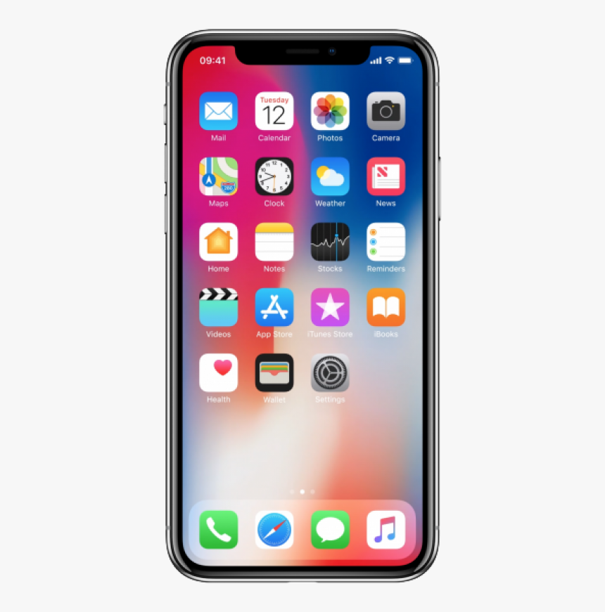 Apple Iphone X Png Image - Iphone X Front Screen, Transparent Png, Free Download