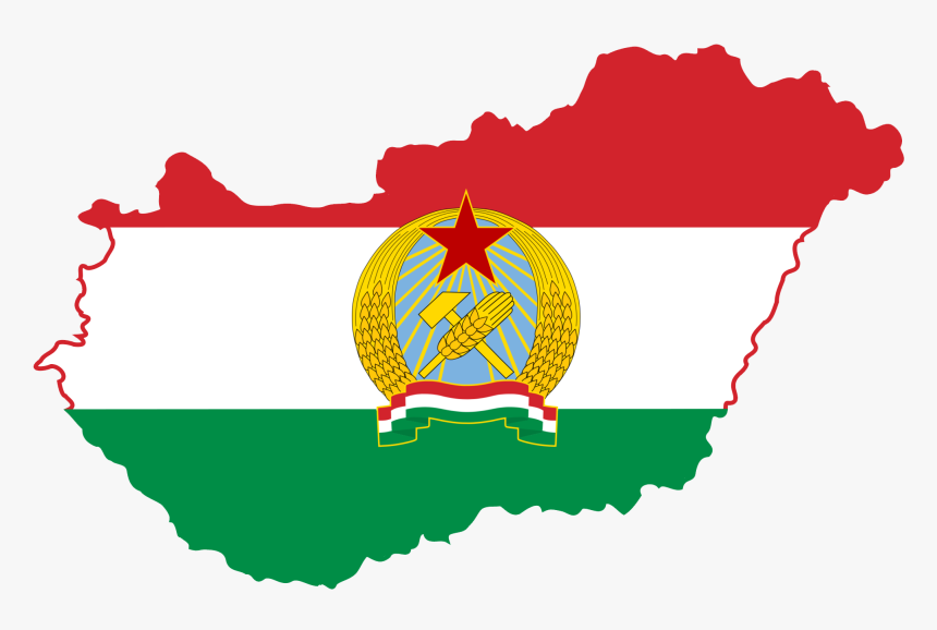 Flag-map Of People"s Republic Of Hungary - Hungarian People's Republic Flag, HD Png Download, Free Download