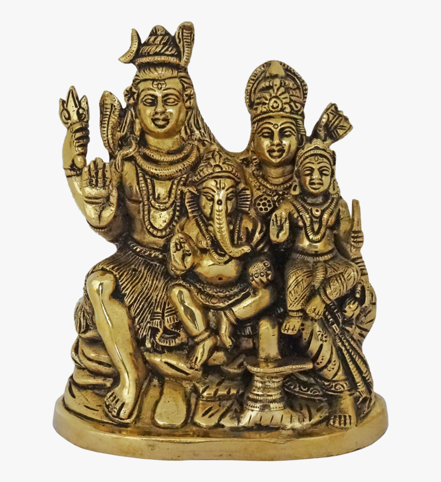 Religious Brass Hindu God Shiva With Goddess Parvathi, - Bronze Sculpture, HD Png Download, Free Download