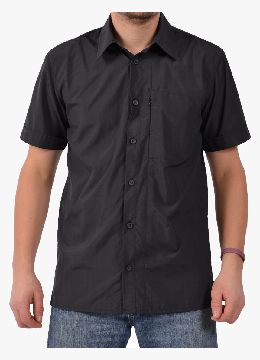 Plain Black Short Half Shirt Png Image - T-shirt, Transparent Png, Free Download