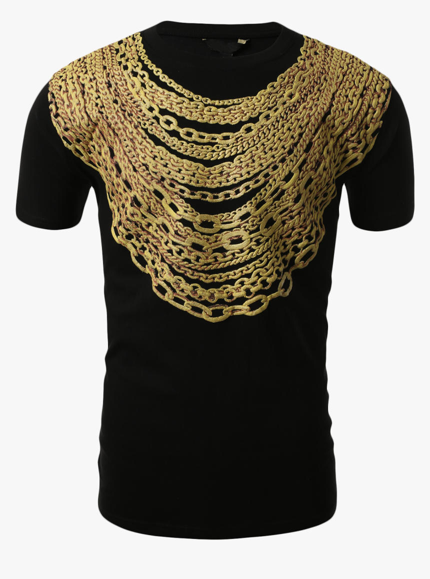 Black T Shirts Versace Men, Mens Tops, Swag, Jesus - Chain, HD Png Download, Free Download