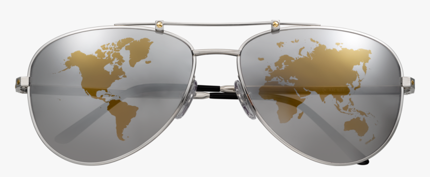 Cartier World Map Sunglasses, HD Png Download, Free Download