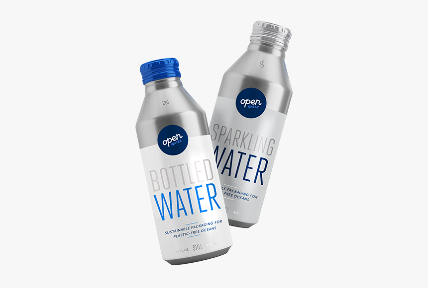 Still And Sparkling Bottled Water In Aluminum Bottles - Sustainable Packaging Bottle, HD Png Download, Free Download