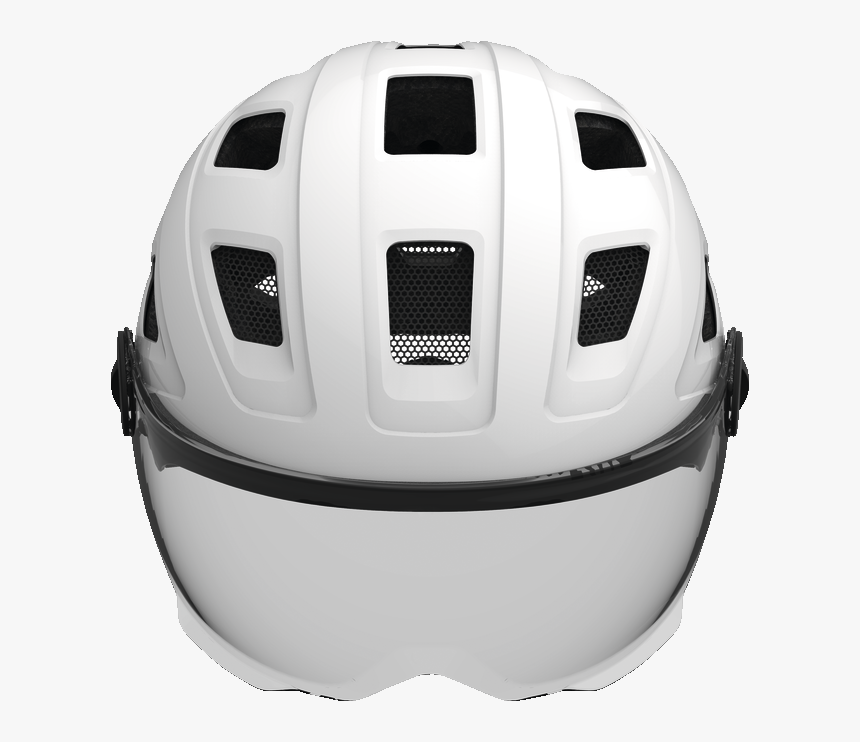 Hyban Smoke Visor Cream White Front View - Abus Hyban Smoke Visor White Cream, HD Png Download, Free Download