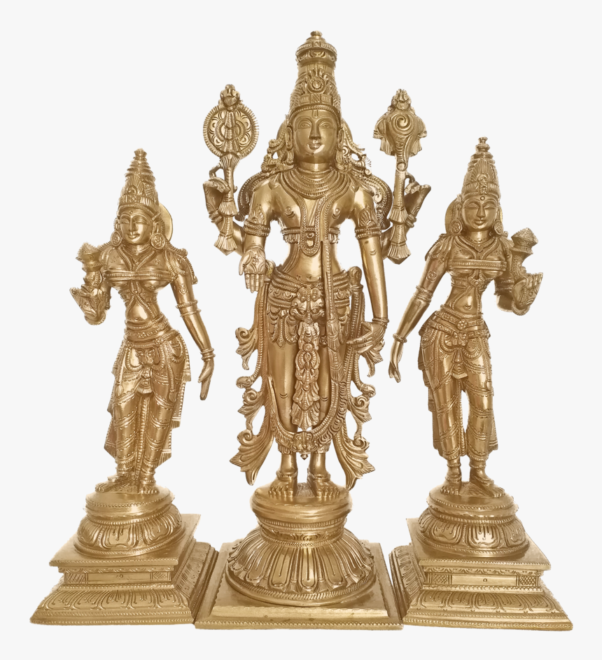 Bengaluru Bronze Lord Vishnu Narayana Standing With - Bronze Narayana Idol, HD Png Download, Free Download