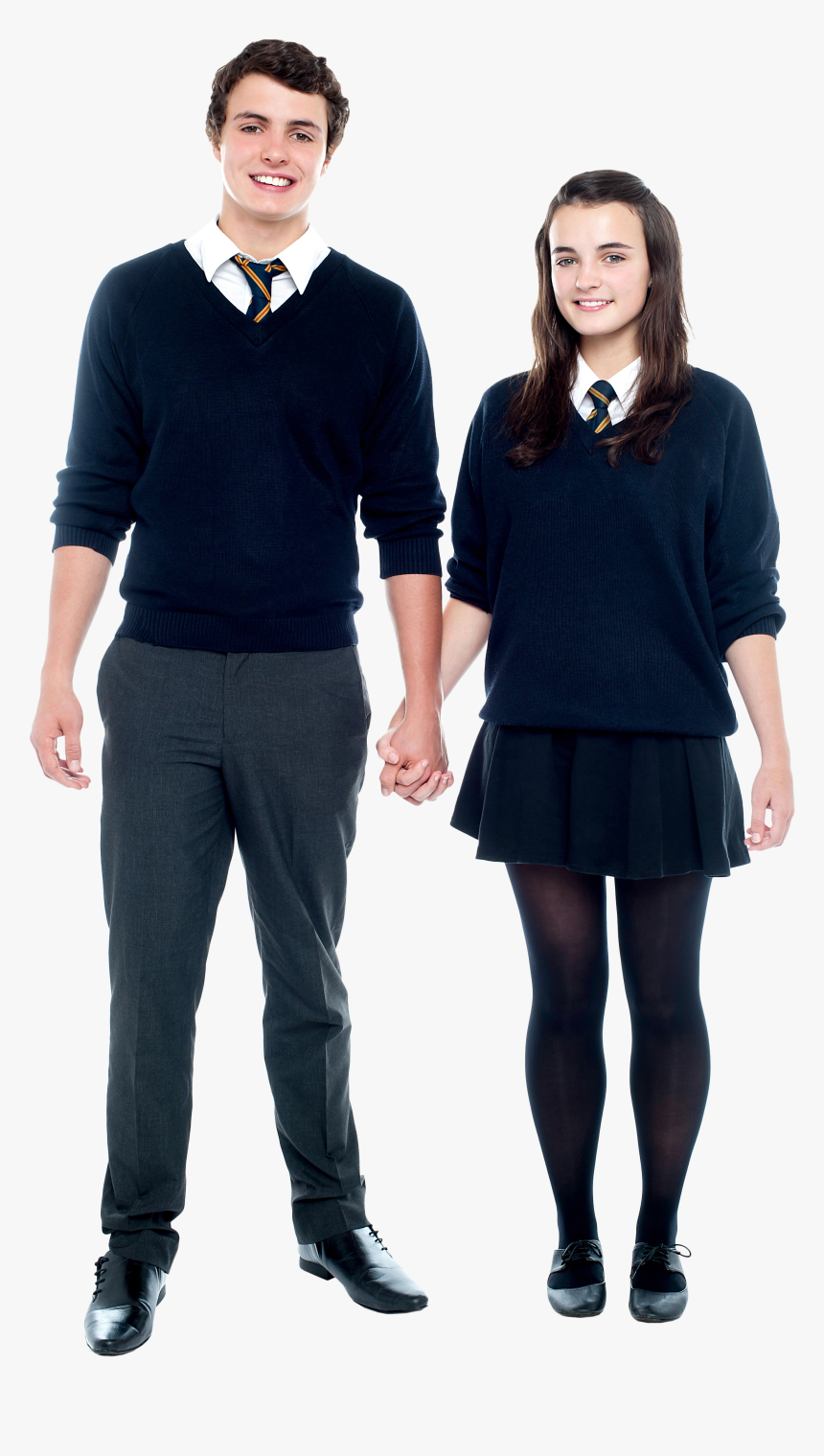Love Couple - High School Uniform Png, Transparent Png, Free Download