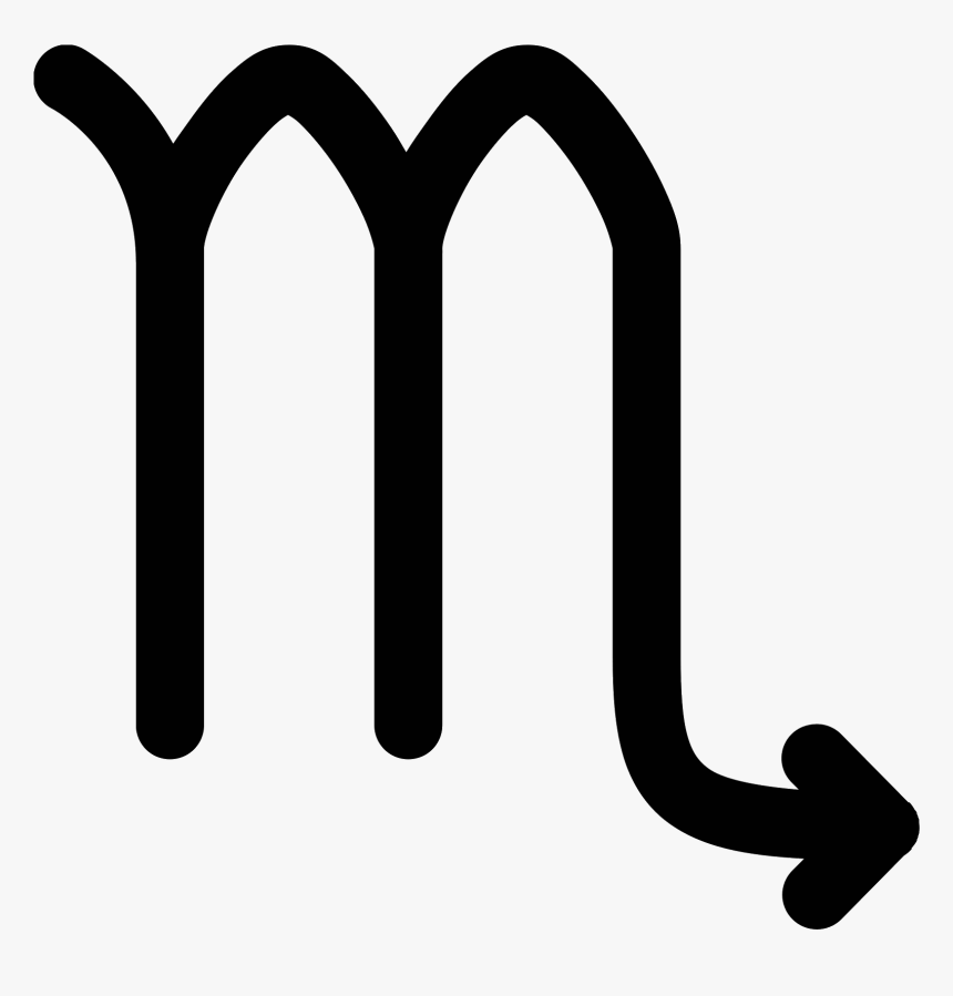 This Icon Looks Like Lower Case Alphabet M For Which - Symbol Skorpion, HD Png Download, Free Download