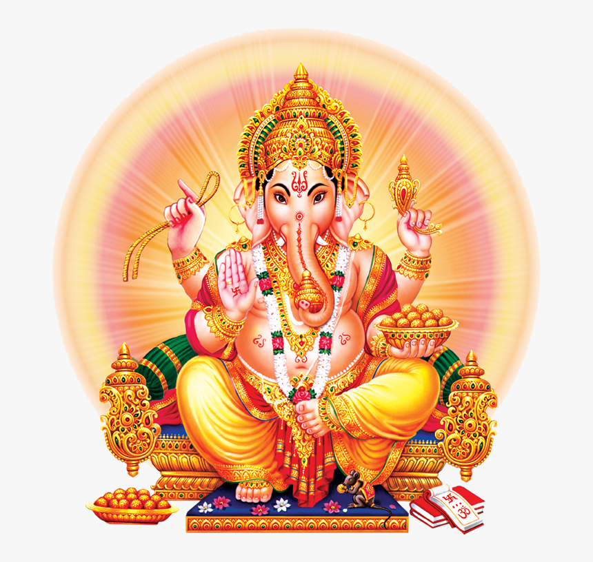 Lord Ganesh Transparent Background Png - Lord Ganesh With Rat, Png Download, Free Download