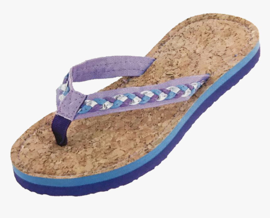 Sandals Girls Braided Cork Sole - Flip-flops, HD Png Download, Free Download