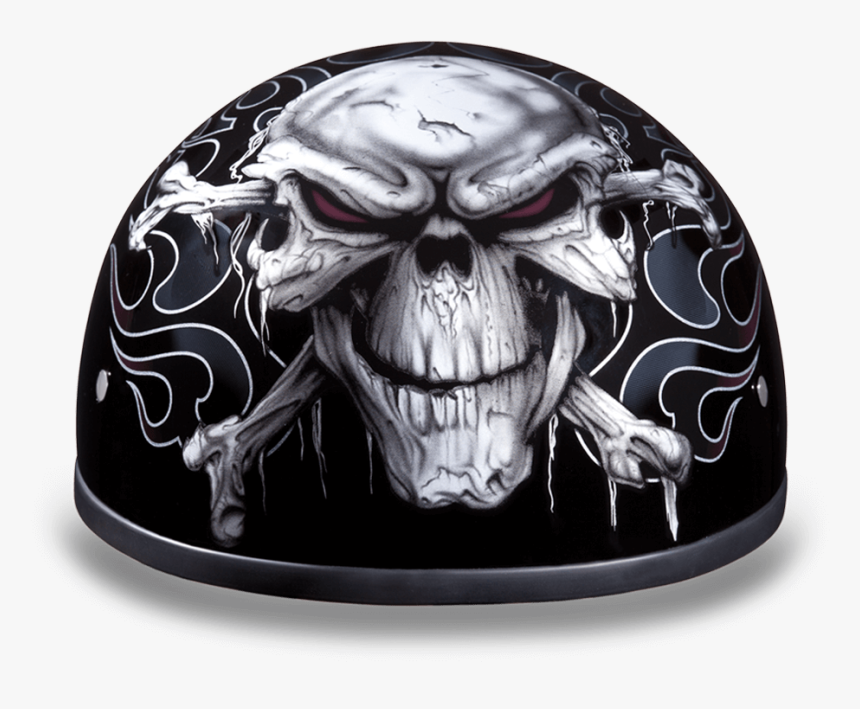 Daytona Helmets Motorcycle Half Helmet Skull Cap- Cross - 1 2 Shell Motorcycle Helmets, HD Png Download, Free Download