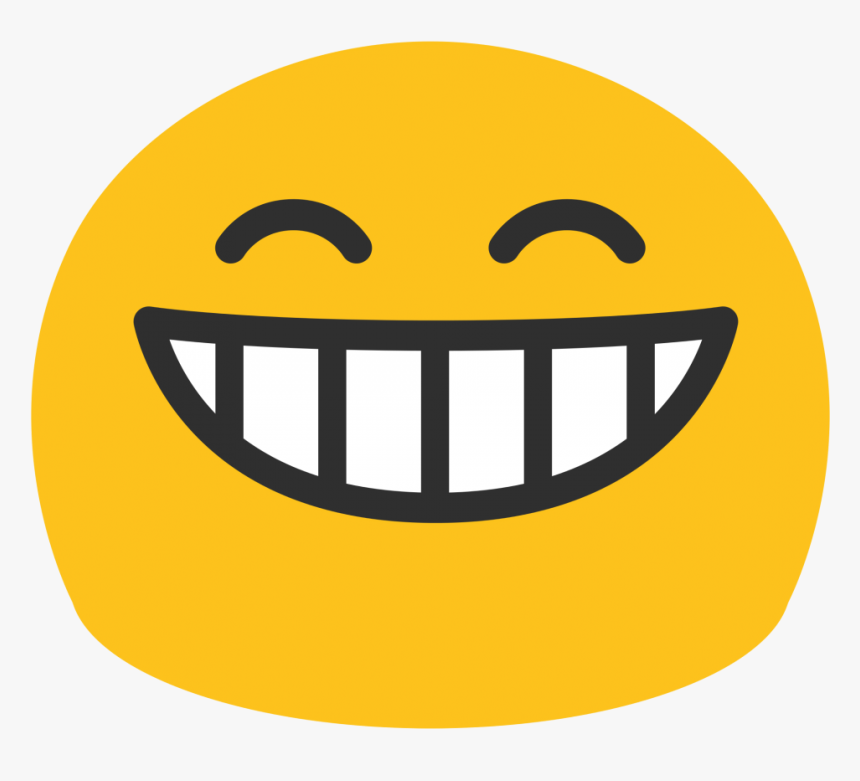 Smiley Looking Happy Png Image - Android Smiling Emoji, Transparent Png, Free Download