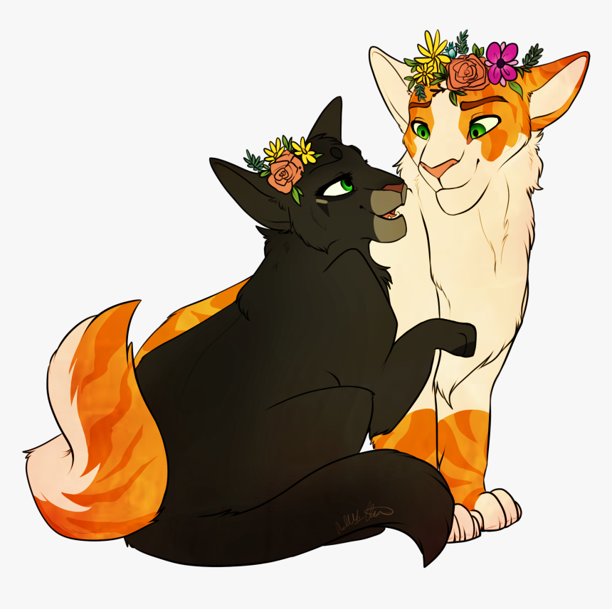 Hollyleaf And Fallen Leaves , Png Download - Warrior Cats Hollyleaf X Fallen Leaves, Transparent Png, Free Download
