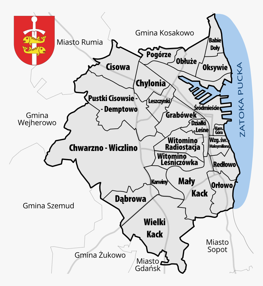 Gdynia Districts Fulfiled - Gdynia, HD Png Download, Free Download