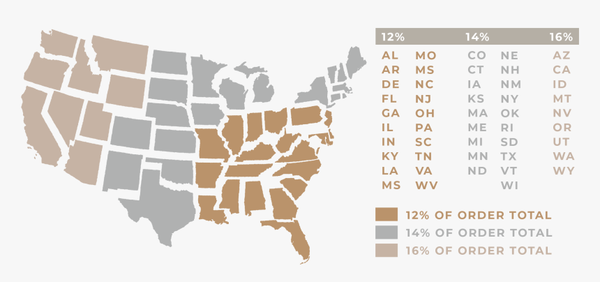 Us Map With States Separated, HD Png Download, Free Download