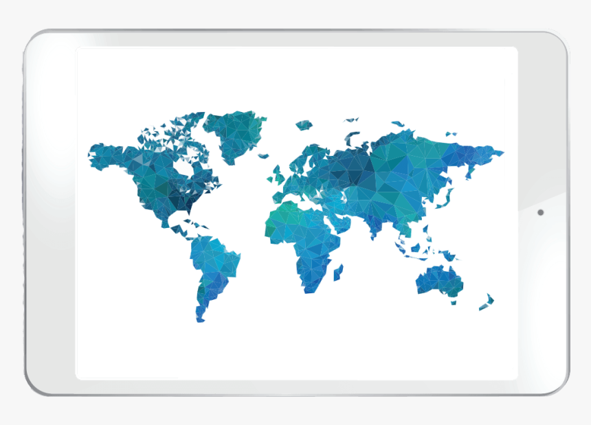 International Shipping Insurance - Geometric World Map Free, HD Png Download, Free Download