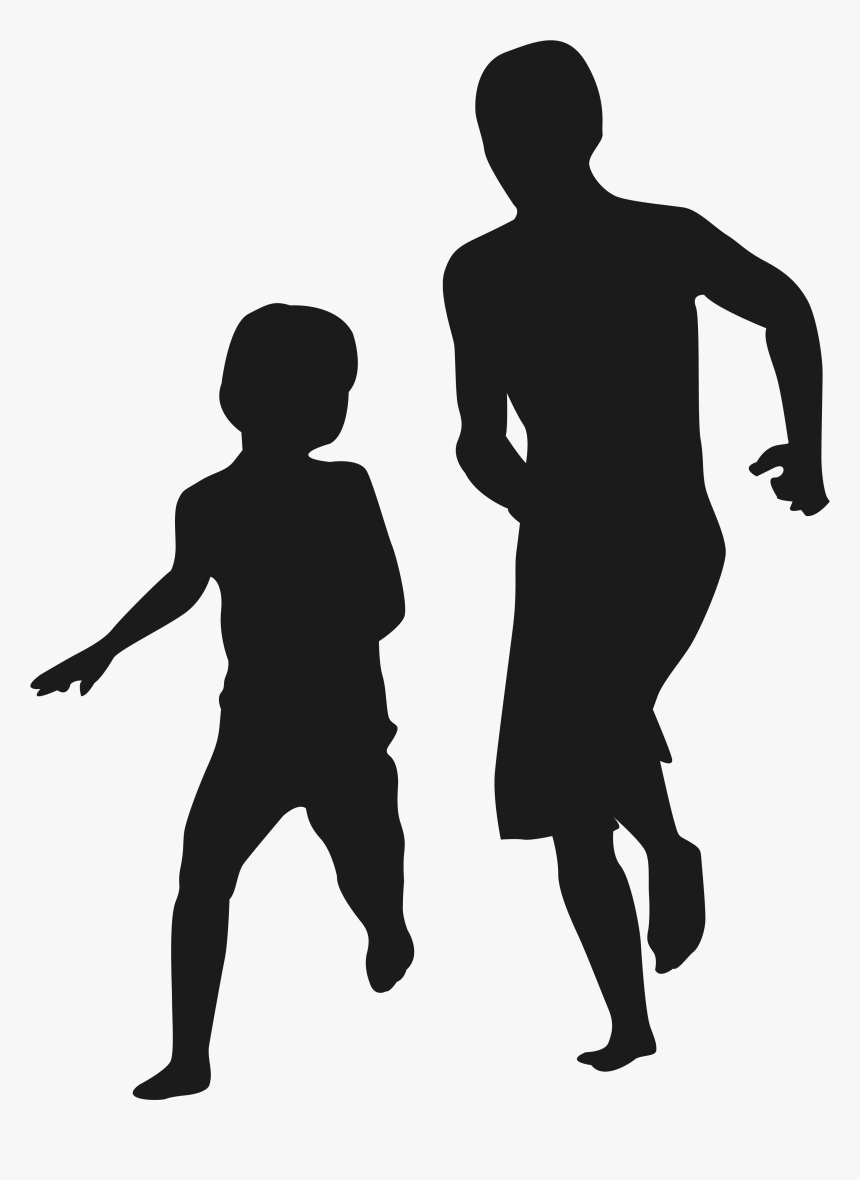 Silhouette Father"s Day Child Family - Portable Network Graphics, HD Png Download, Free Download