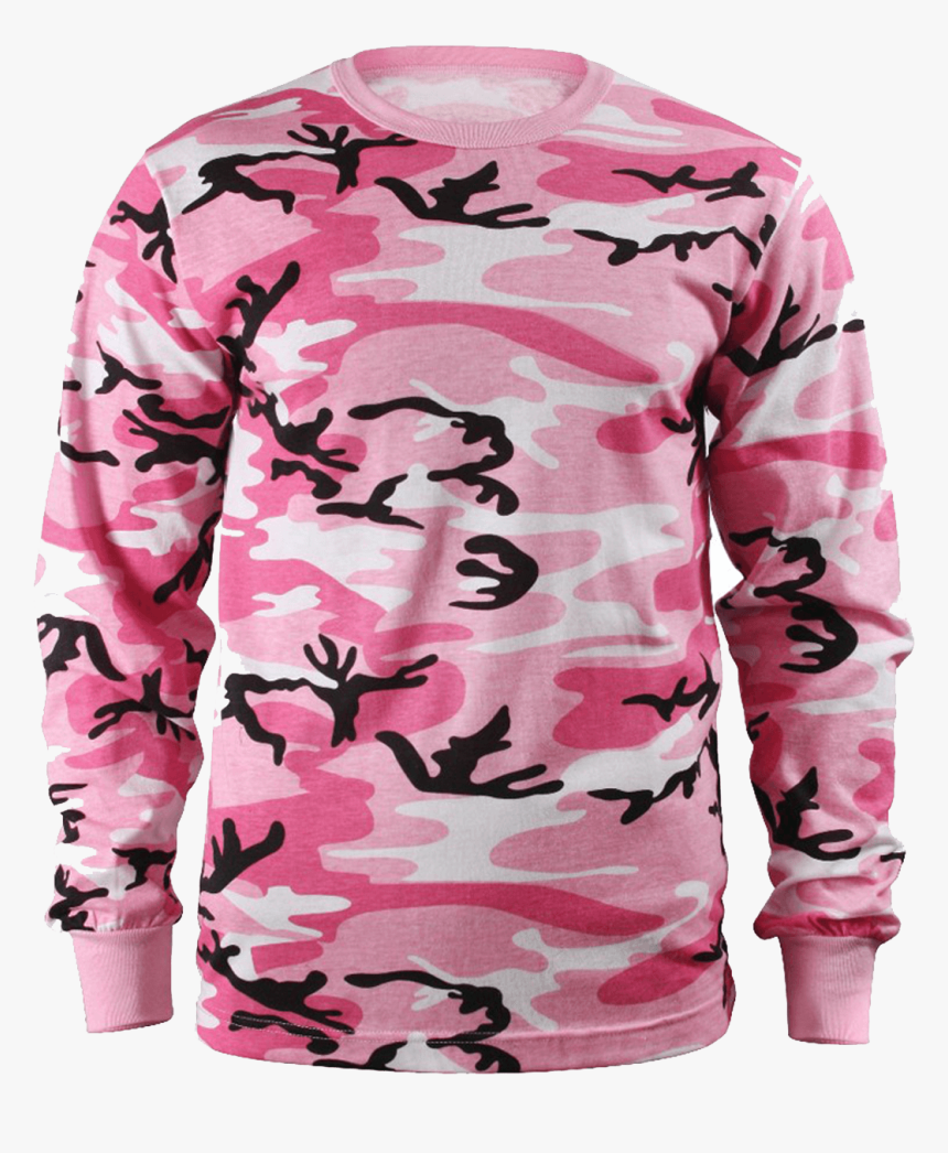 Rothco Long Sleeve Camo T Shirts - Pink Camo Long Sleeve Shirt, HD Png Download, Free Download