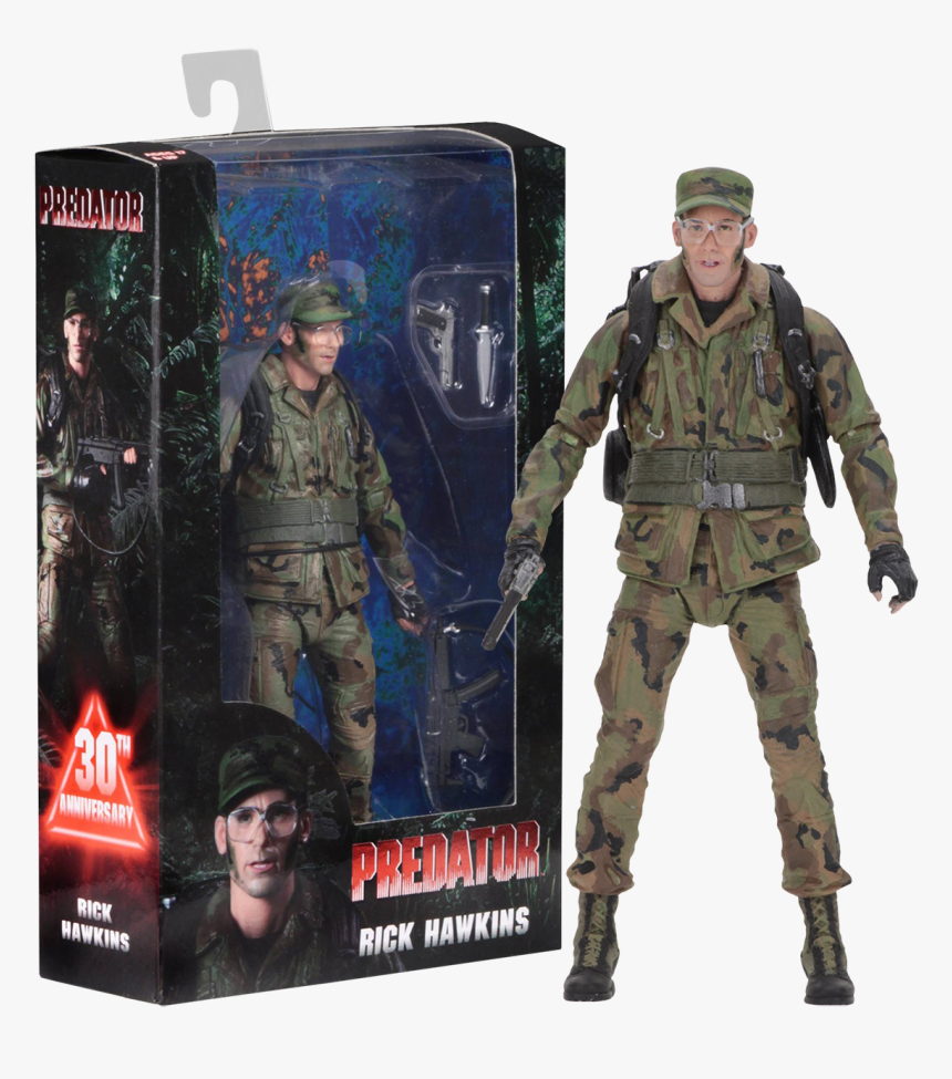 Rick Hawkins 30th Anniversary 7” Scale Action Figure - Neca Predator Rick Hawkins, HD Png Download, Free Download