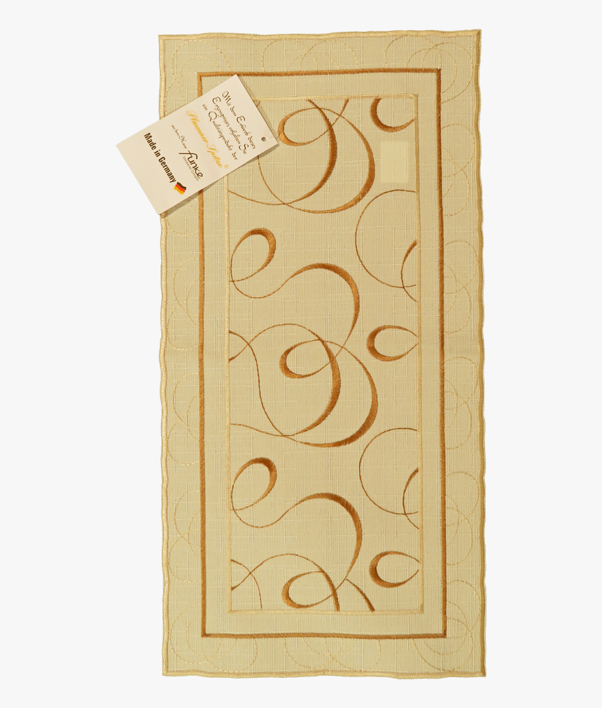 Linen Table Runner Champagne With Gold Embroidered - Plywood, HD Png Download, Free Download