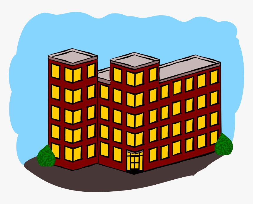 Clipart Switched Towerflats House Outline Svg Pixar - Apartments Clipart, HD Png Download, Free Download