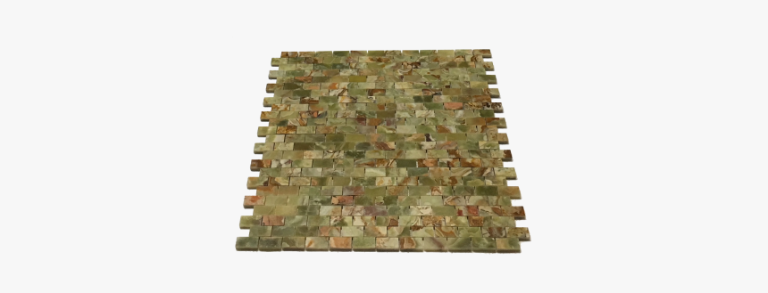 Brick Pattern Multi Green Onyx Polished Mesh-mounted - Carpet, HD Png Download, Free Download