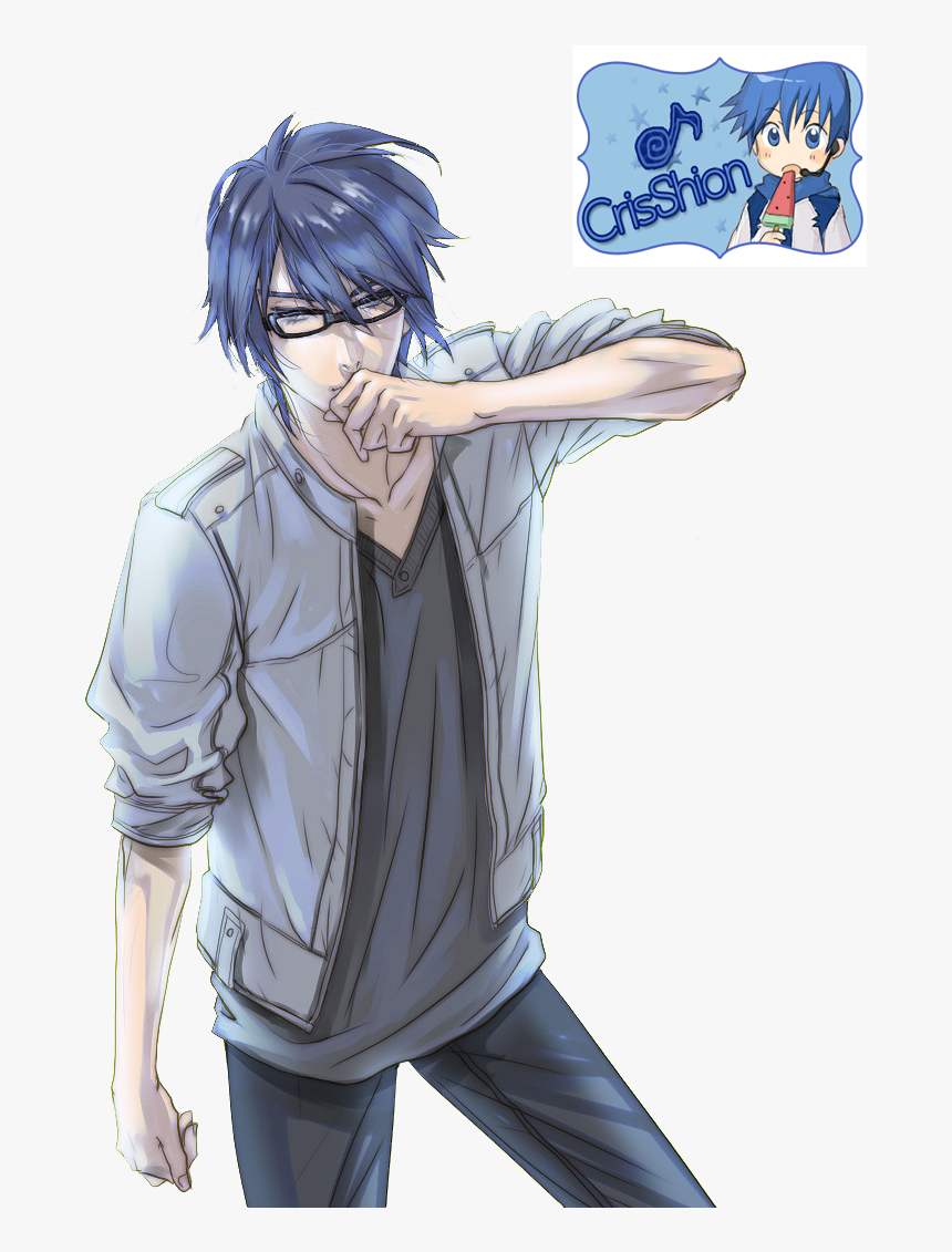 Kaito Con Lentes Png Download Kaito Vocaloid Chibi Transparent Png Kindpng