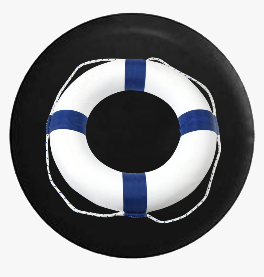 Nautical Boat Life Preserver Blue & White With Rope - Kółka Do Hulajnogi 100mm, HD Png Download, Free Download