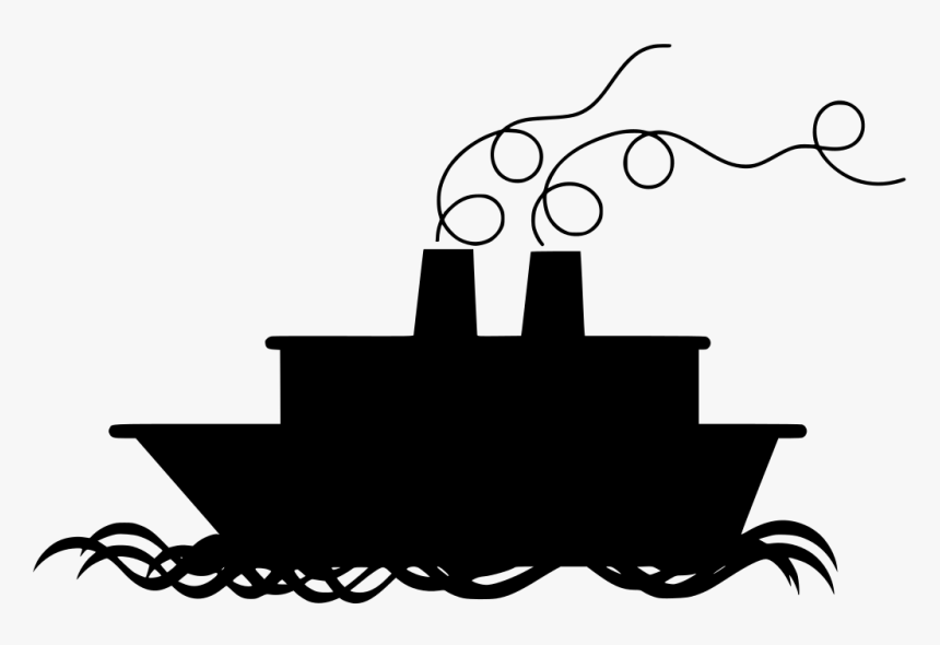 Black And White Transparent Background Boat Clipart, HD Png Download, Free Download