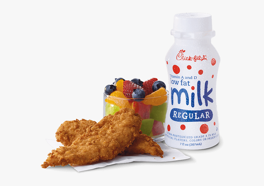 Chick N Strips™ Kid"s Meal - Chick Fil A White Milk, HD Png Download, Free Download