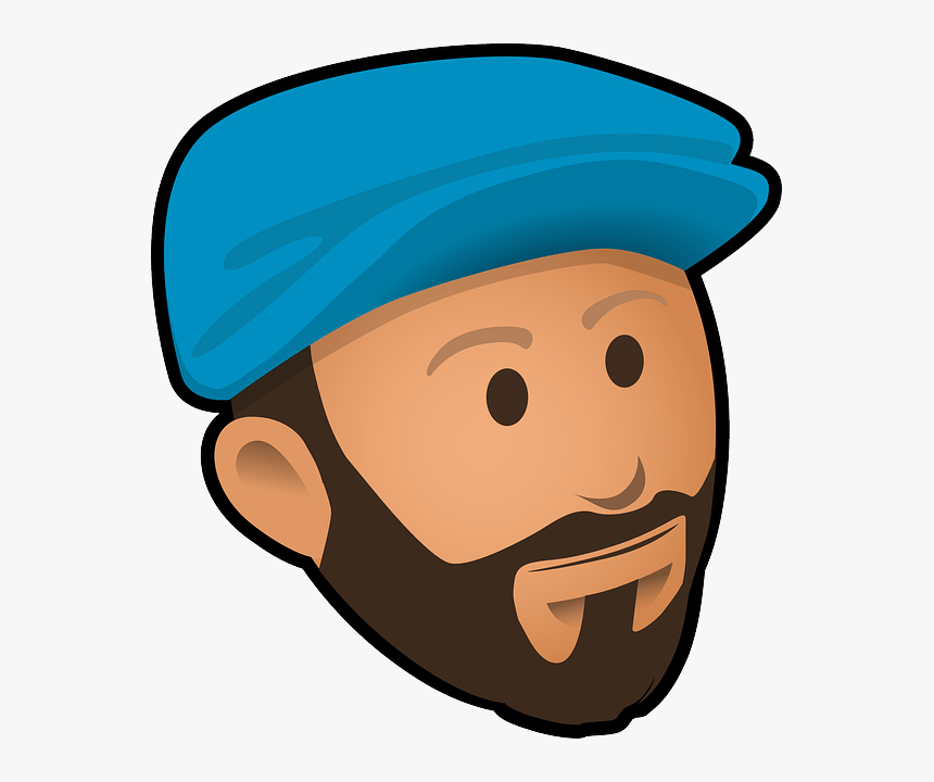 Man Cap Clipart - Beard Man Face Clipart, HD Png Download, Free Download