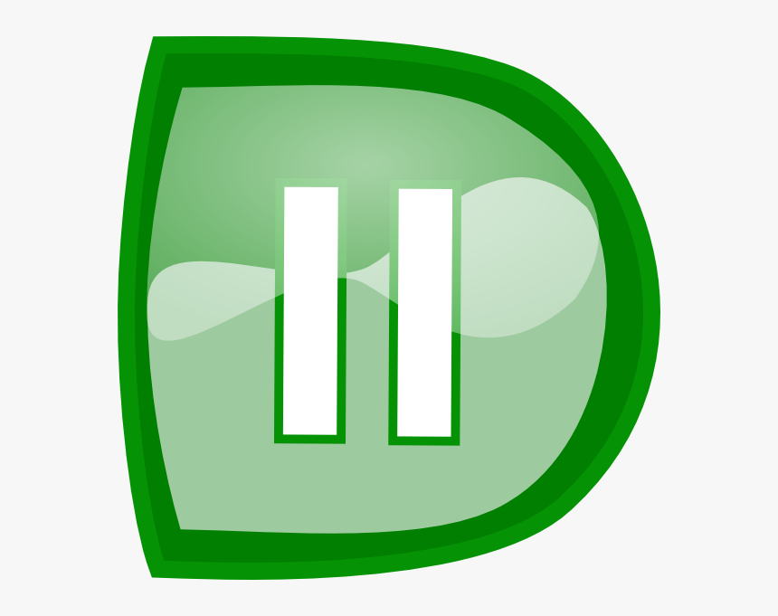 Green Pause Button Clipart, HD Png Download, Free Download