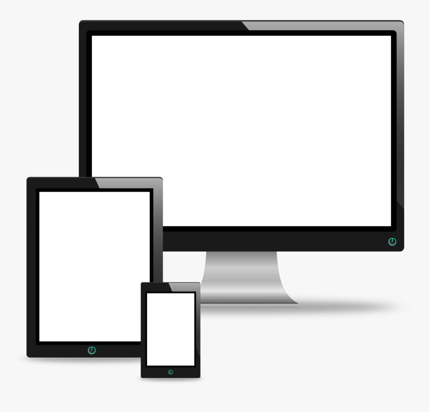 Computer, Tablet And Phone Vectors Icons Png - Computer & Phone Vector, Transparent Png, Free Download