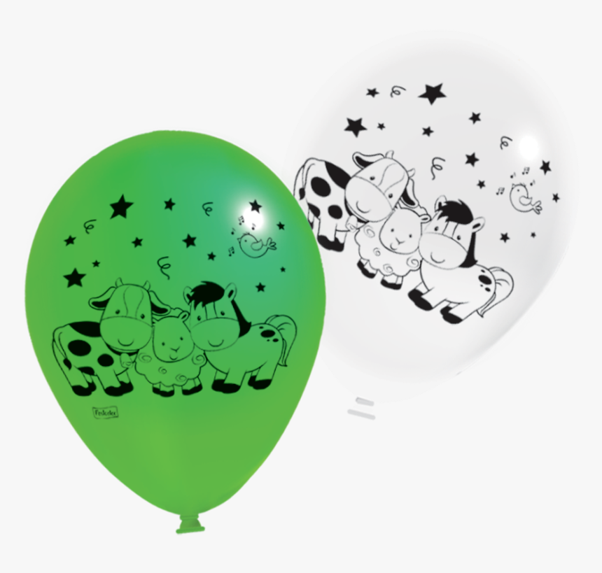 Balão De Látex Decorado Para Festa Fazendinha Com 25 - Balao Fazendinha, HD Png Download, Free Download