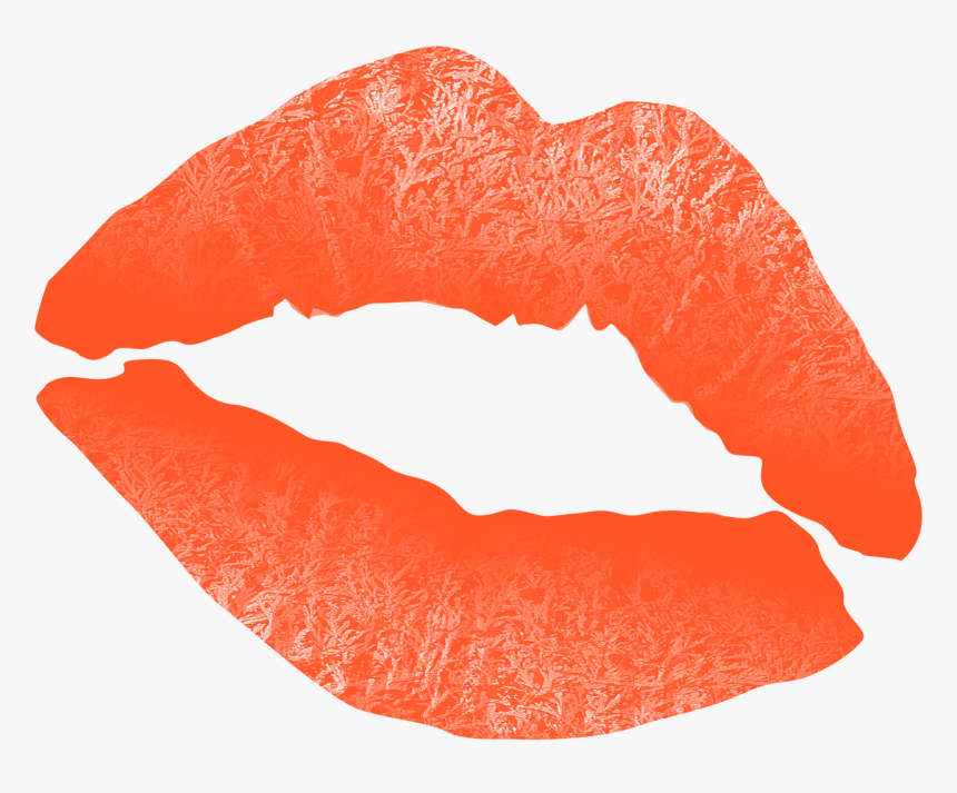 Kiss Png Clipart Transparent Background - Orange Lips Transparent, Png Download, Free Download