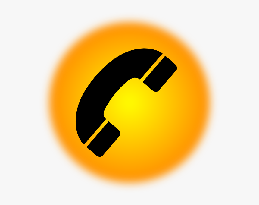 Svg Library Download Orange Phone Icon Clip Art At - Telephone Logo Yellow, HD Png Download, Free Download