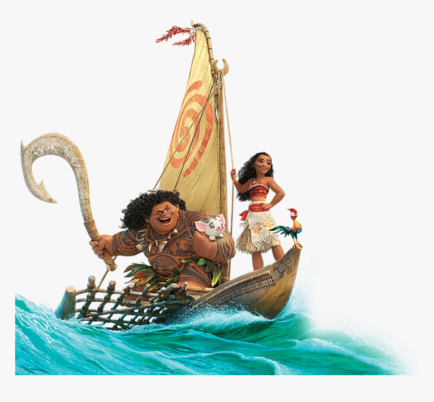 Moana Sun Png - Moana And Maui On Boat, Transparent Png, Free Download