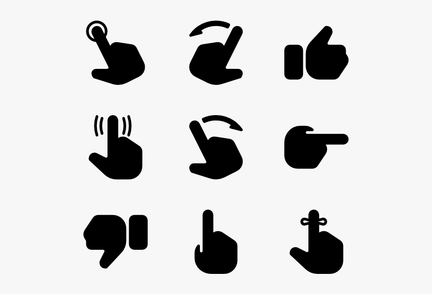 Touch Gestures - Icono Touch, HD Png Download, Free Download
